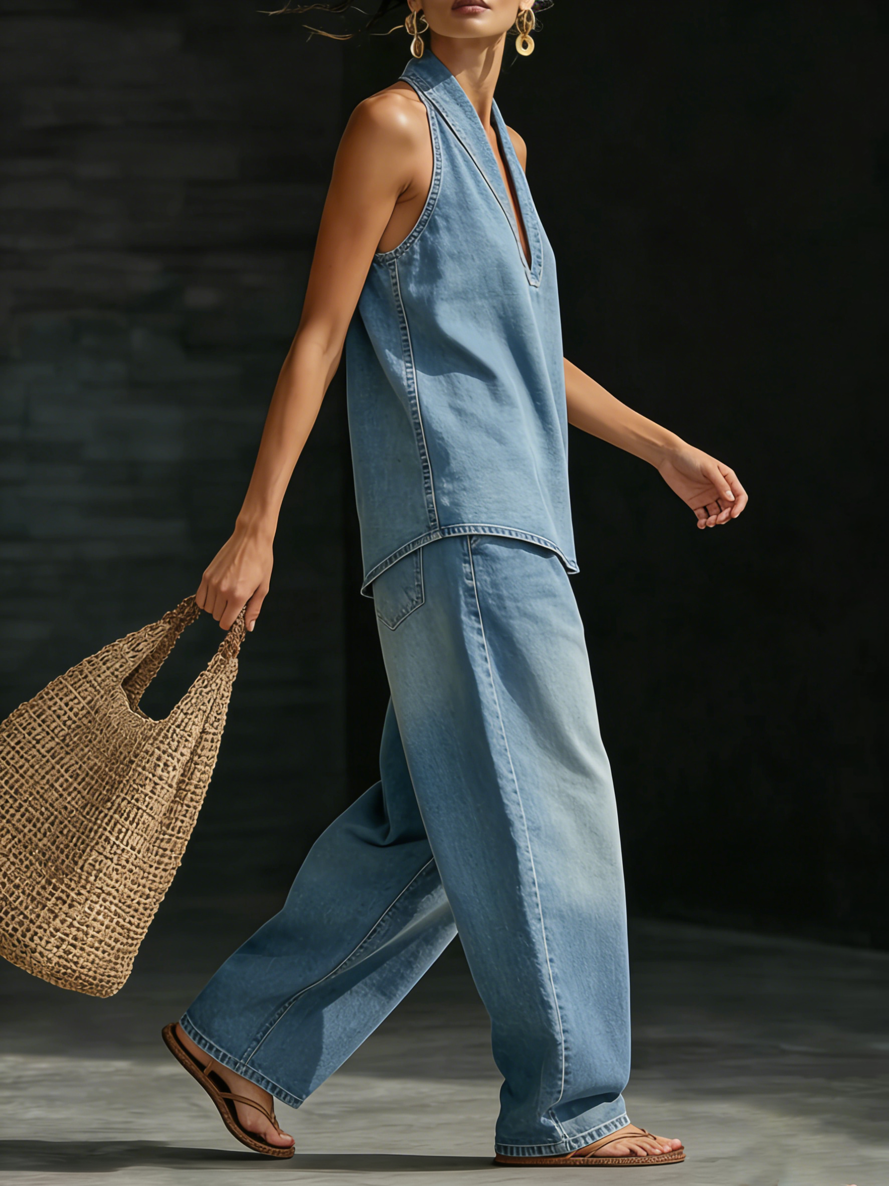 ✨✨Last Day 49% OFF🎁Cozy Minimalist Two-piece Denim Set