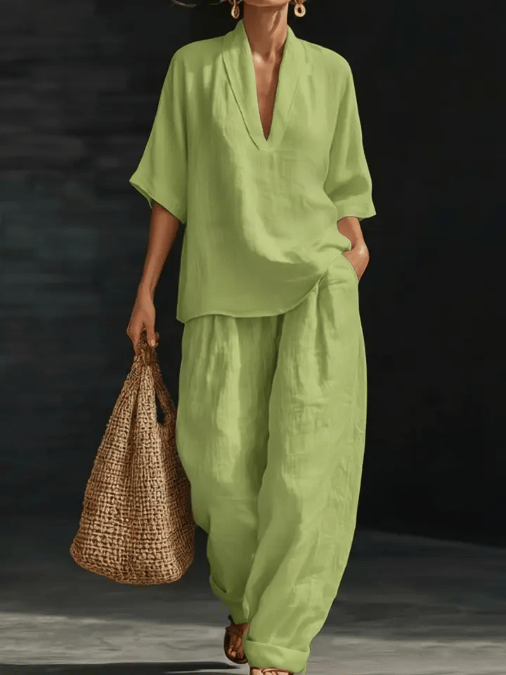 ✨✨Last Day 49% OFF🎁Casual And Cozy Minimalist Linen Two-piece Set