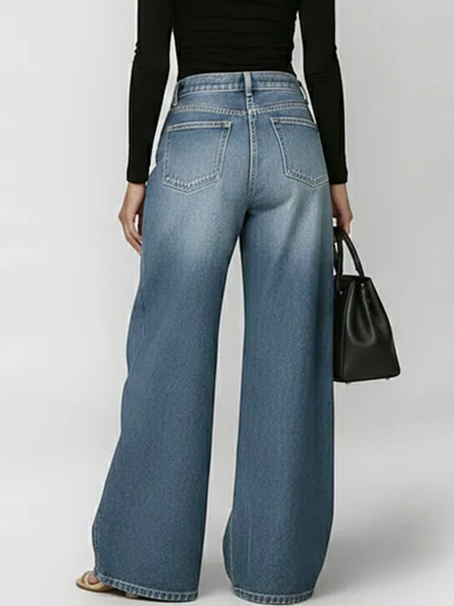 ✨✨LAST DAY SAVE 49% ⏰Women's New High-waisted Casual Loose Wide-leg Jeans