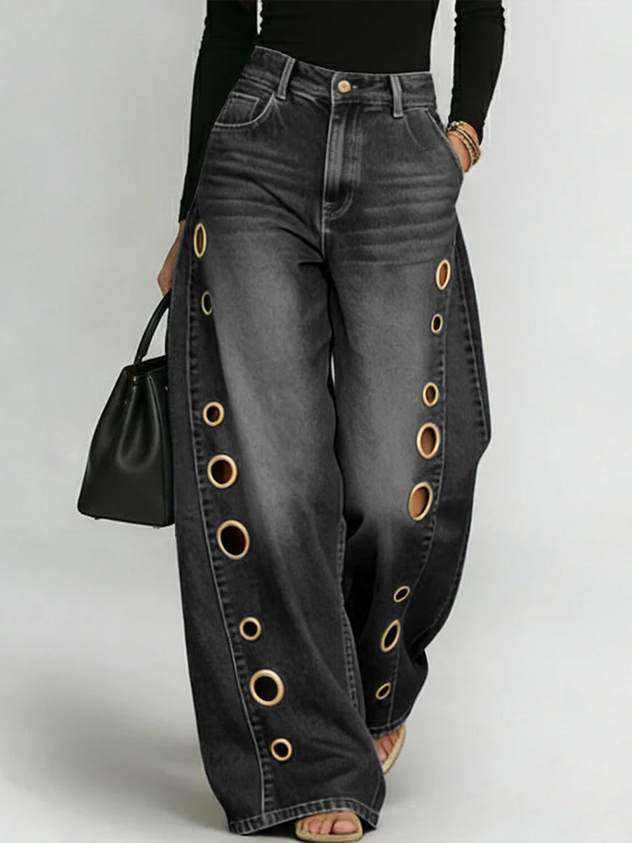 ✨✨LAST DAY SAVE 49% ⏰Women's New High-waisted Casual Loose Wide-leg Jeans